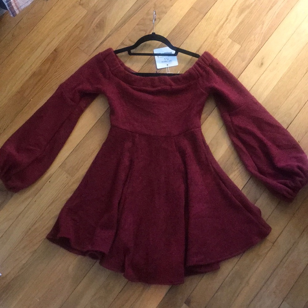 Red off the shoulder Dress